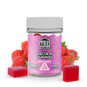 Strawberry 200 MG Delta-9 Trehouse THC Gummies